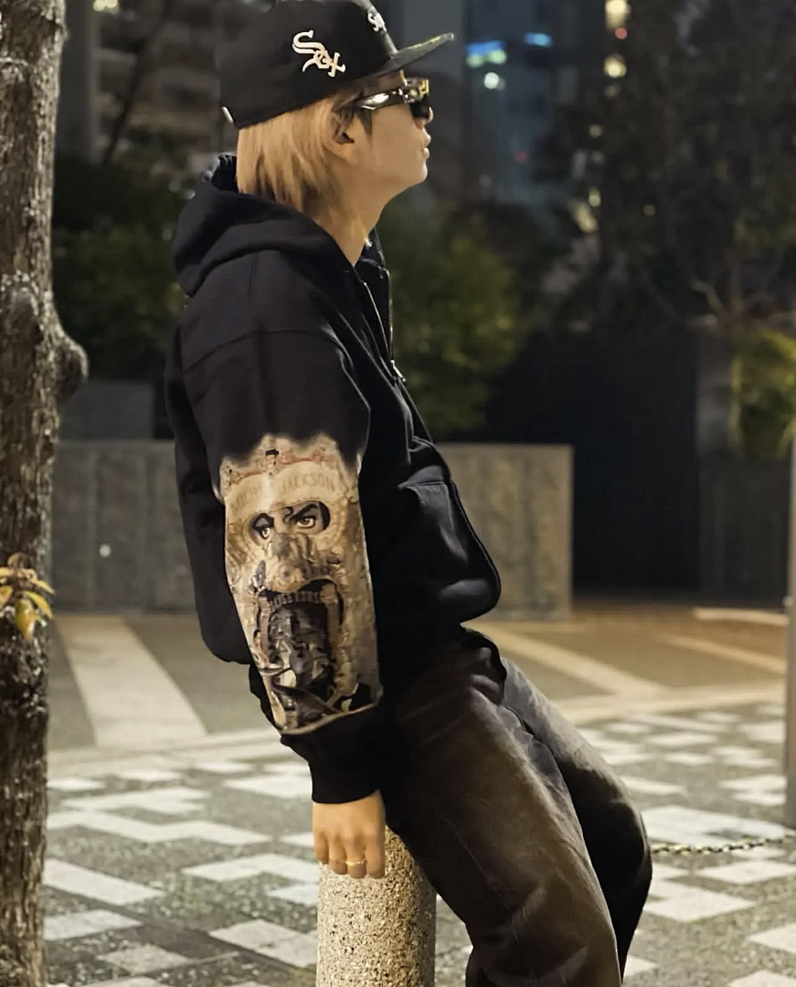 Supreme 368 MICHAEL JACKSON DANGEROUS ZIP UP HOODED Print Black, Purple Blue S-XL - Image 22