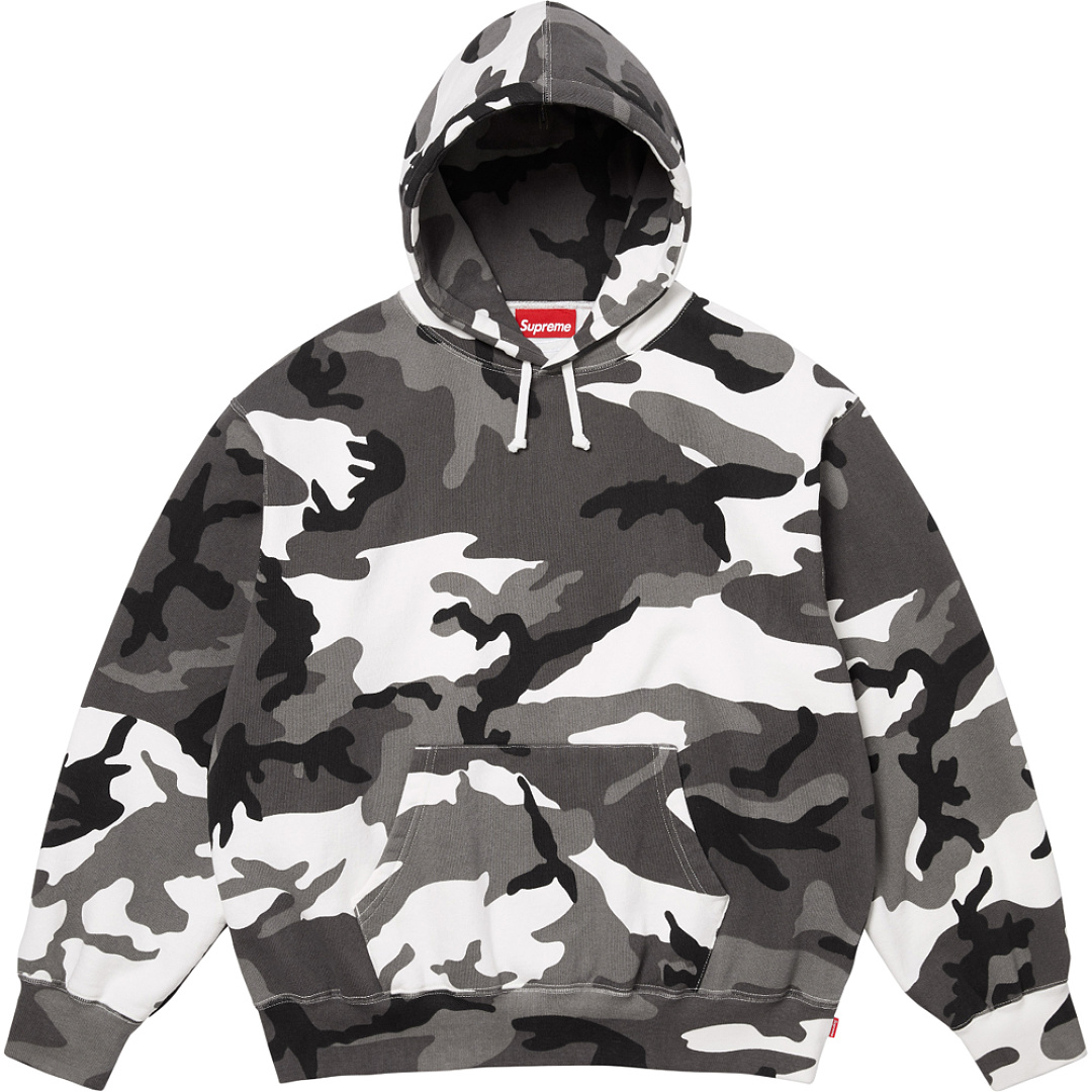 Bape 268 26SS Satin Appliqué Hooded Sweatshirt Camo Military Green Grey S M L - Image 4