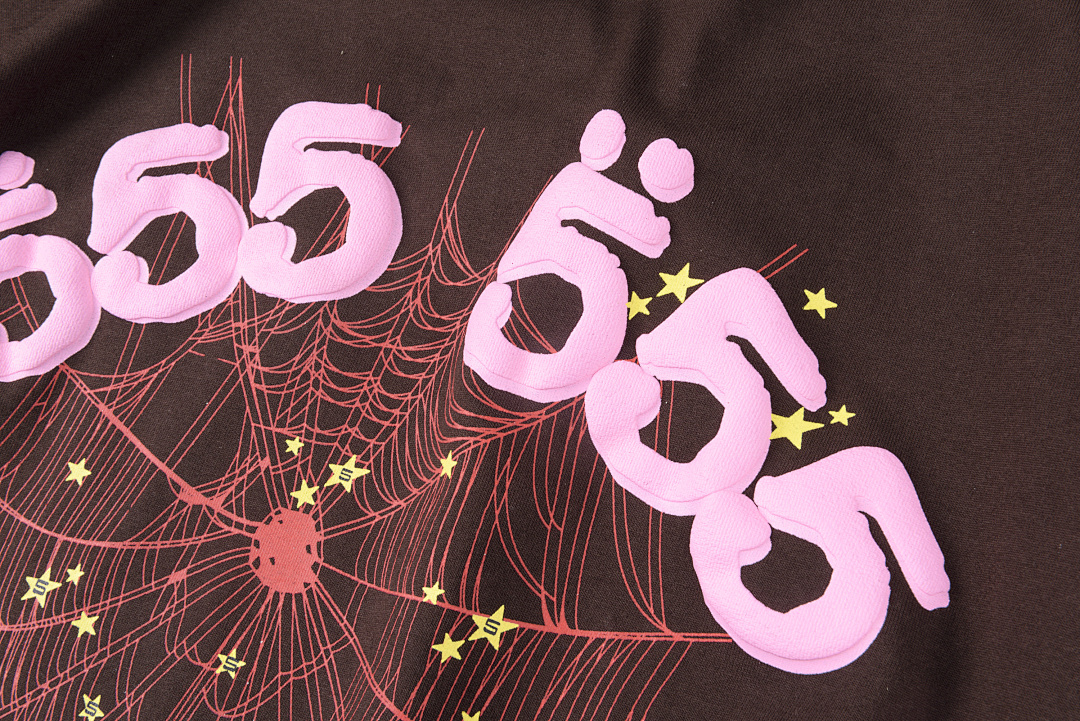 Sp5der 138 Sp5Der Worldwide 555555 TEE Print Short Sleeve Coffee S-XL Sp01 - Image 8
