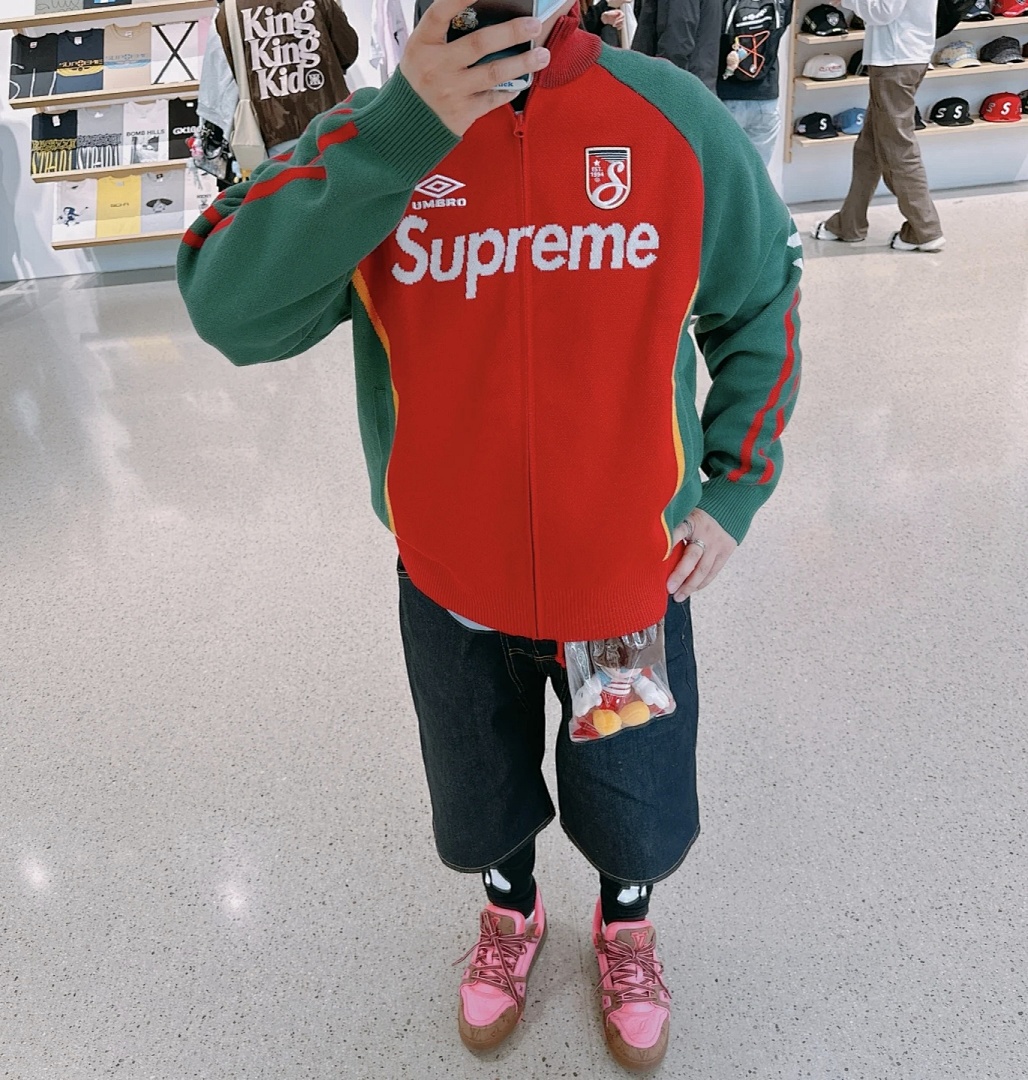 Supreme 398 SS25 Collab Fleece Black Red Purple Light Blue S - Image 78
