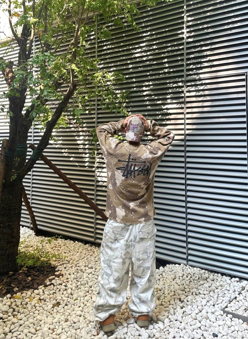 Stussy 198 STU Long Sleeve 2014 : Black Apricot White Sand Desert Camo Red Blue Yellow S-XL - Image 36