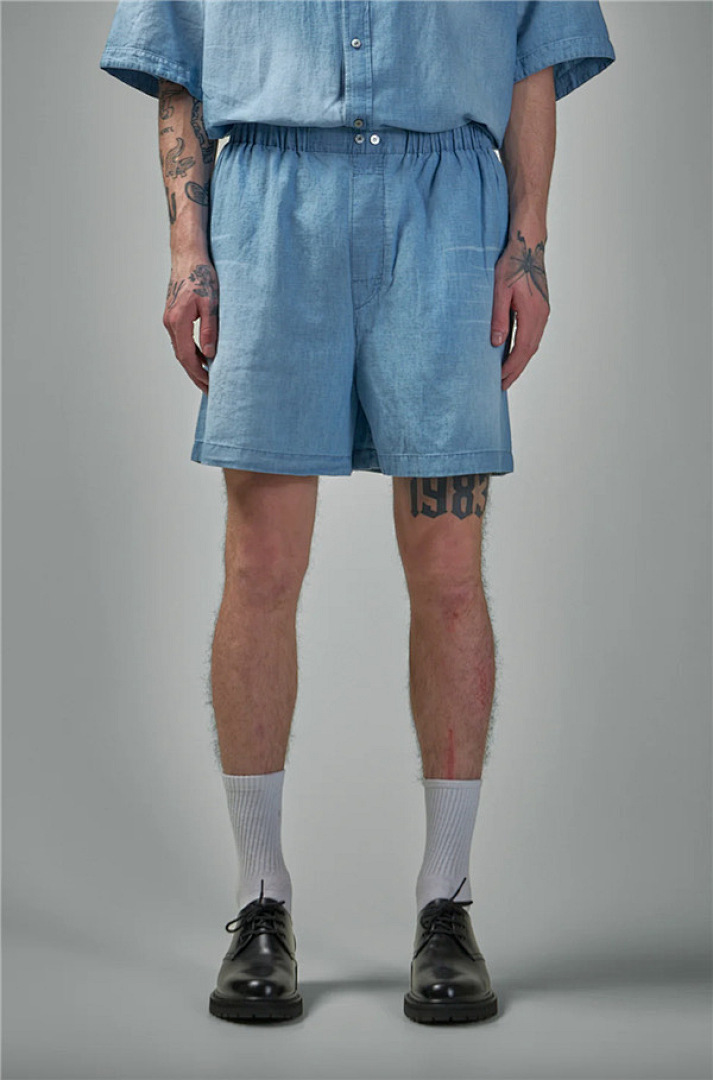 Acne Studios 168 AC LOGO Short Water Blue S-XL 7604# - Image 23