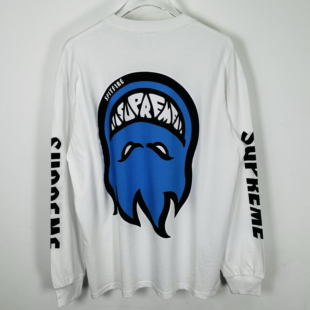 Supreme 168 SPITFIRE BIGHEAD L/S TEE Reversed Fire Flame Long Sleeve S-XL (Black) - Image 16