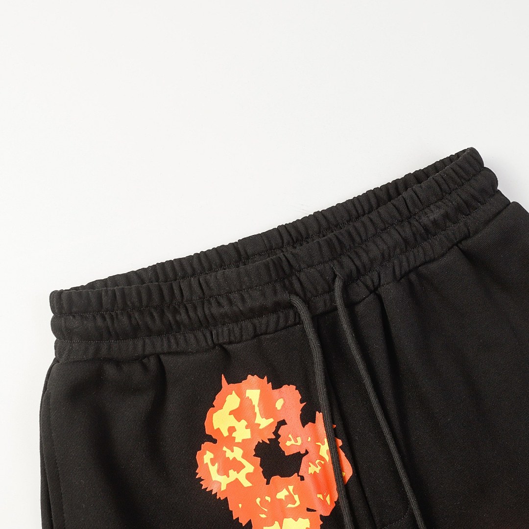 Unbranded 158 DENIM TEARS Cotton Floral High Print Short Black White S-XL 8603# - Image 5