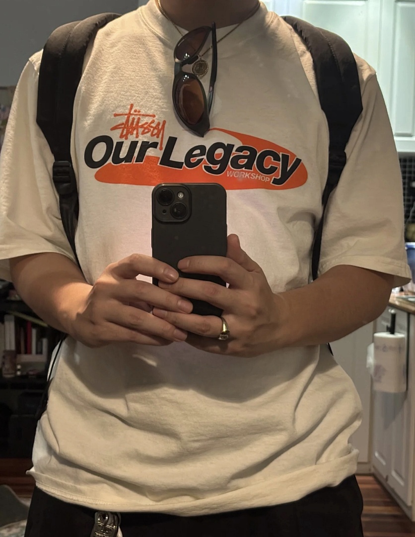 Stussy 128 STU SS25 OUR LEGACY TEE Collab T Print Short Sleeve Black Off White S-XL - Image 30