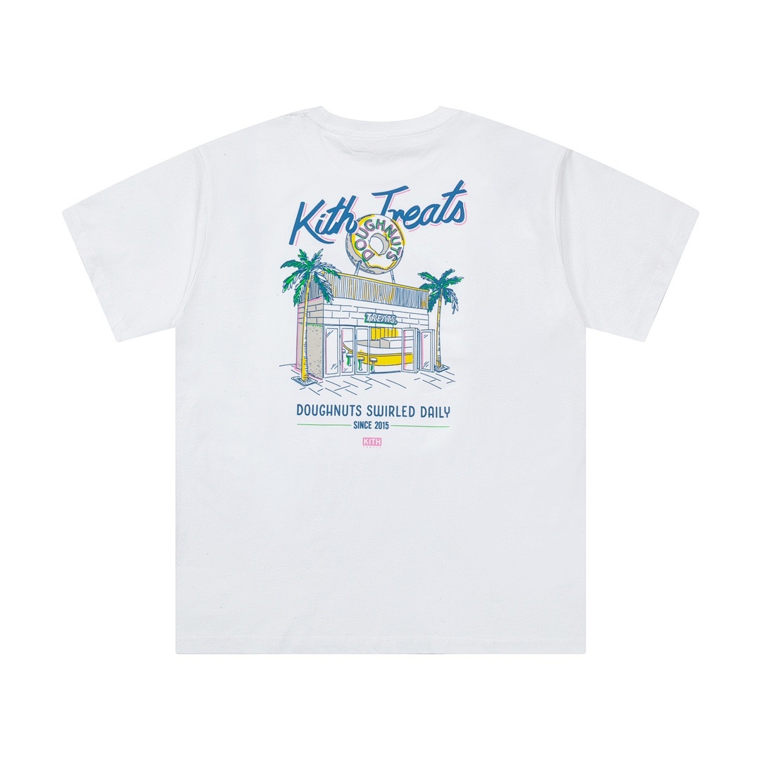 Adidas 138 KITH TREATS II Tee Limited Exclusive Print Wide Short Sleeve : Black White S M L - Image 12