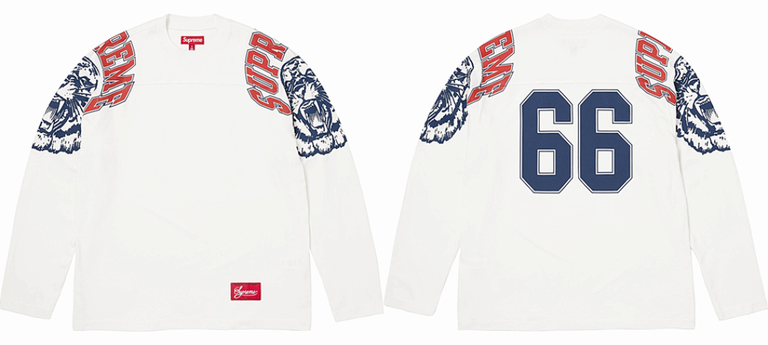 Supreme 228 25FW MASCOT FOOTBALL TOP Tiger 66 Long Sleeve T - Image 7