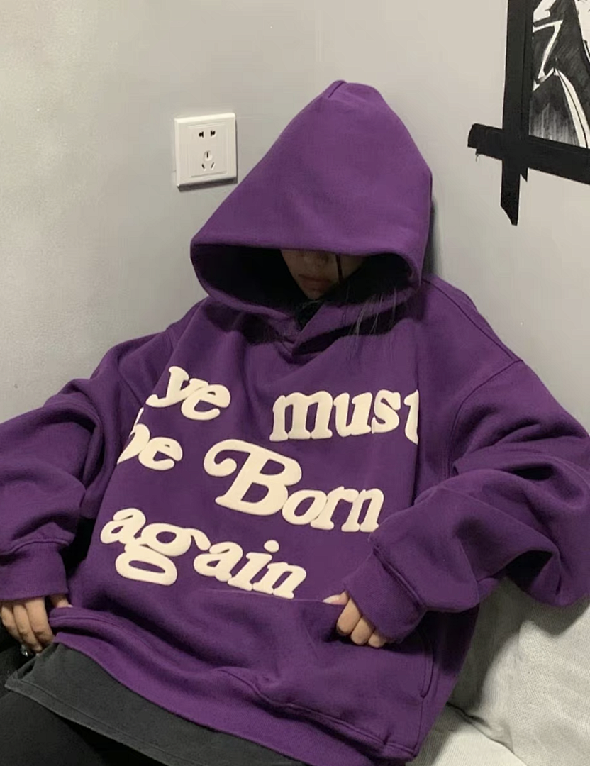 Unbranded 218 CPFM YE MUST BE BORN AGAIN HOODIE Velvet : Black Brown Dark Grey Ink Green Color Blue Yellow Bright Red Orange Purple S M L - Image 15
