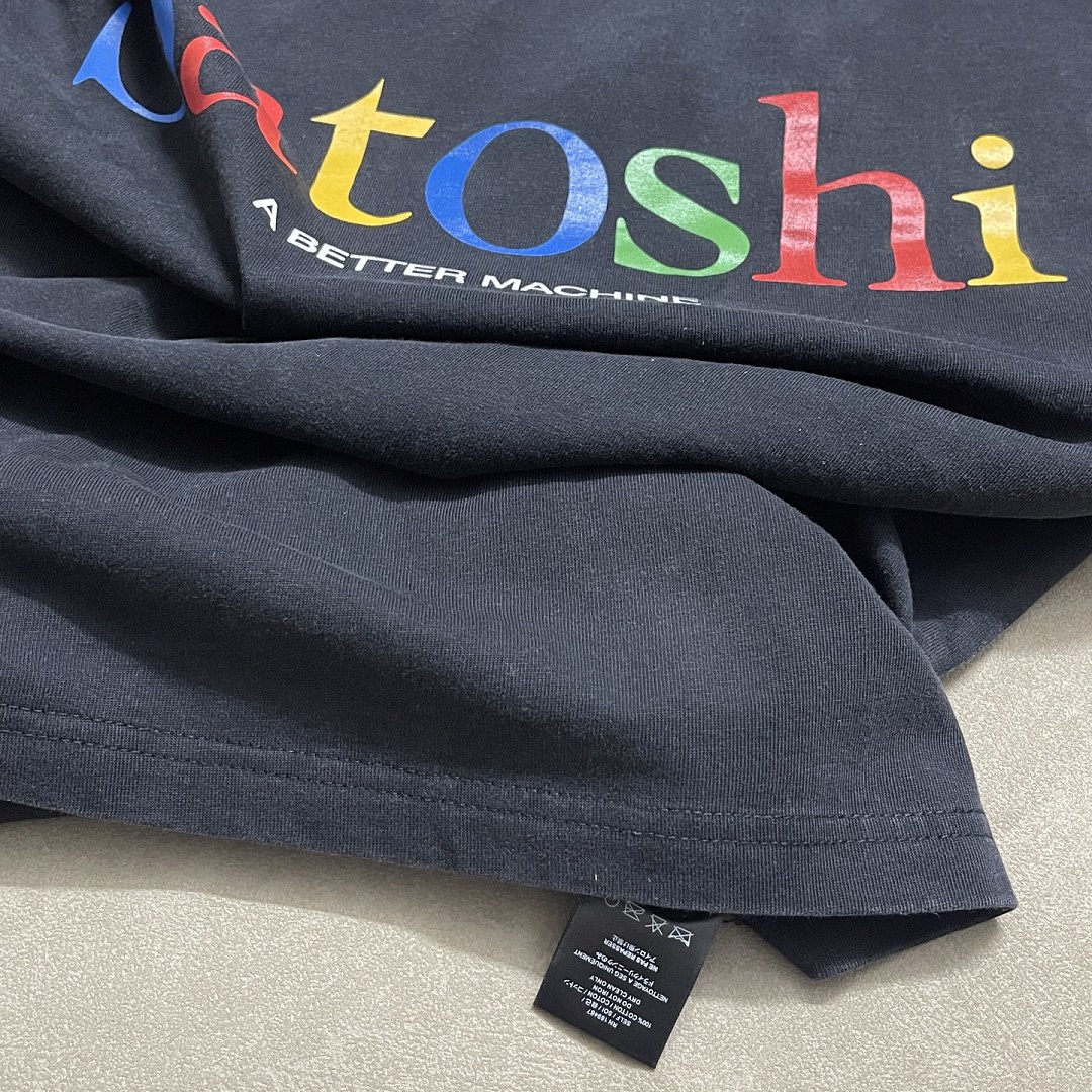 Unbranded 138 Satoshi Nakamoto Color Gradient “Satoshi” Print Short Sleeve T Washed Black S M L - Image 11