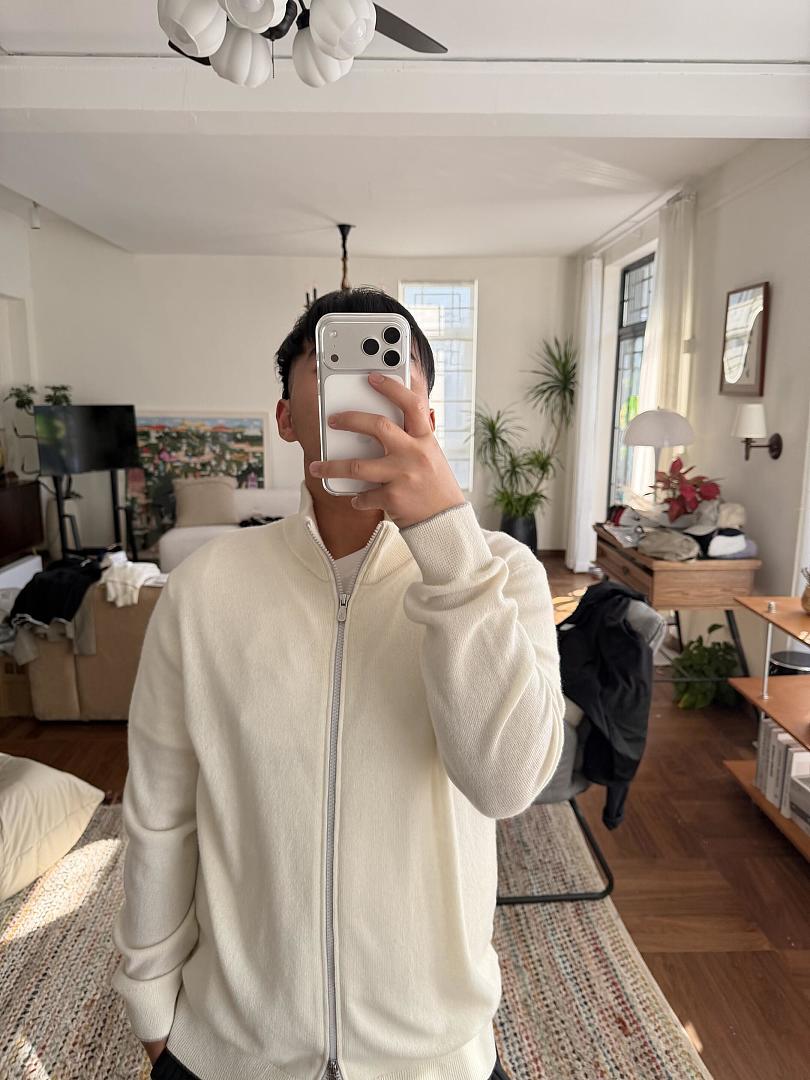 Unbranded 298 Solid High Collar Fleece : White Black Grey S-XL - Image 32