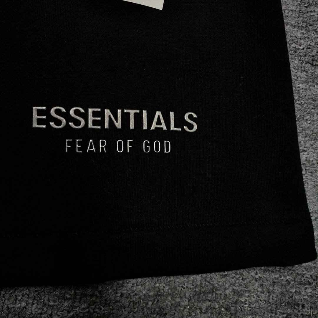 Essentials 148 Ess SS25 Classic Hoodie Label Print Short Silk Silver Gum Black Grey Brown Oatmeal XS-XL - Image 54