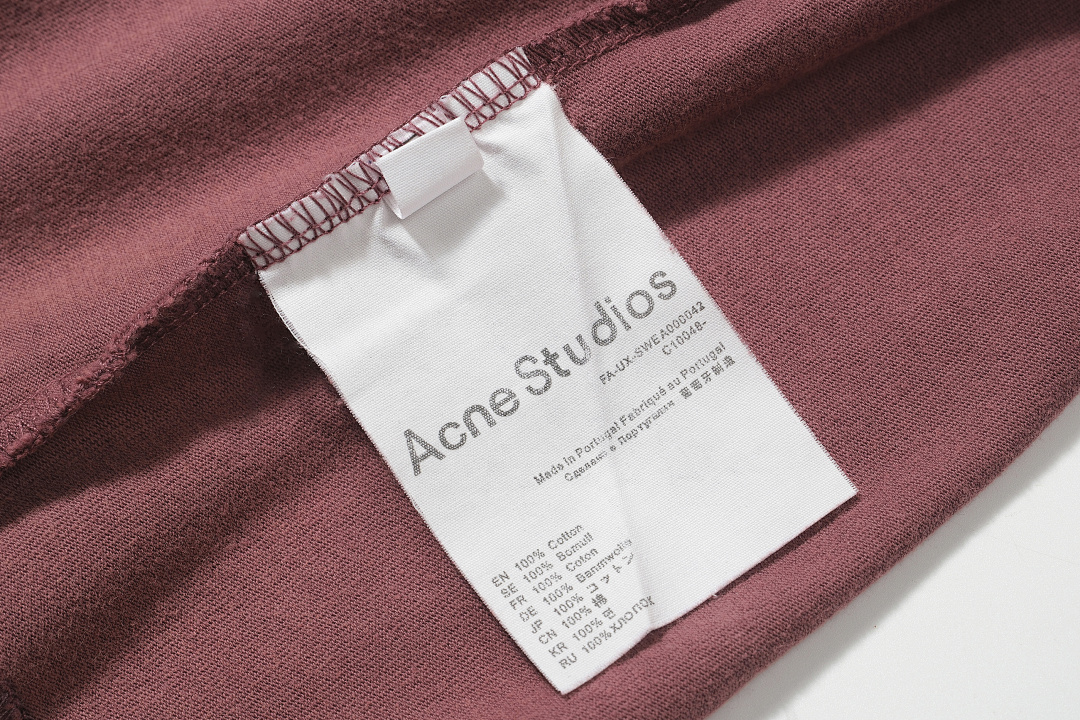 Acne Studios 108 AC Small Label LOGO Short Sleeve T Blue Black Yellow Water Purple S-XL 8040# - Image 16