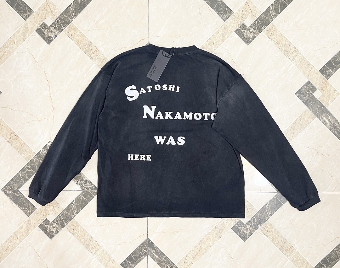 Unbranded 138 Satoshi Nakamoto Follow Me Longsleeve T-Shirt Long Sleeve T : Washed Black S M L - Image 6