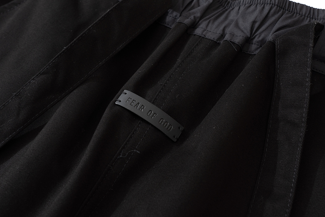 Essentials ON SALE128 FEAR OF GOD Bondage Pant Strap Lace Buckle Camel Khaki Black S-XL 6039# - Image 6