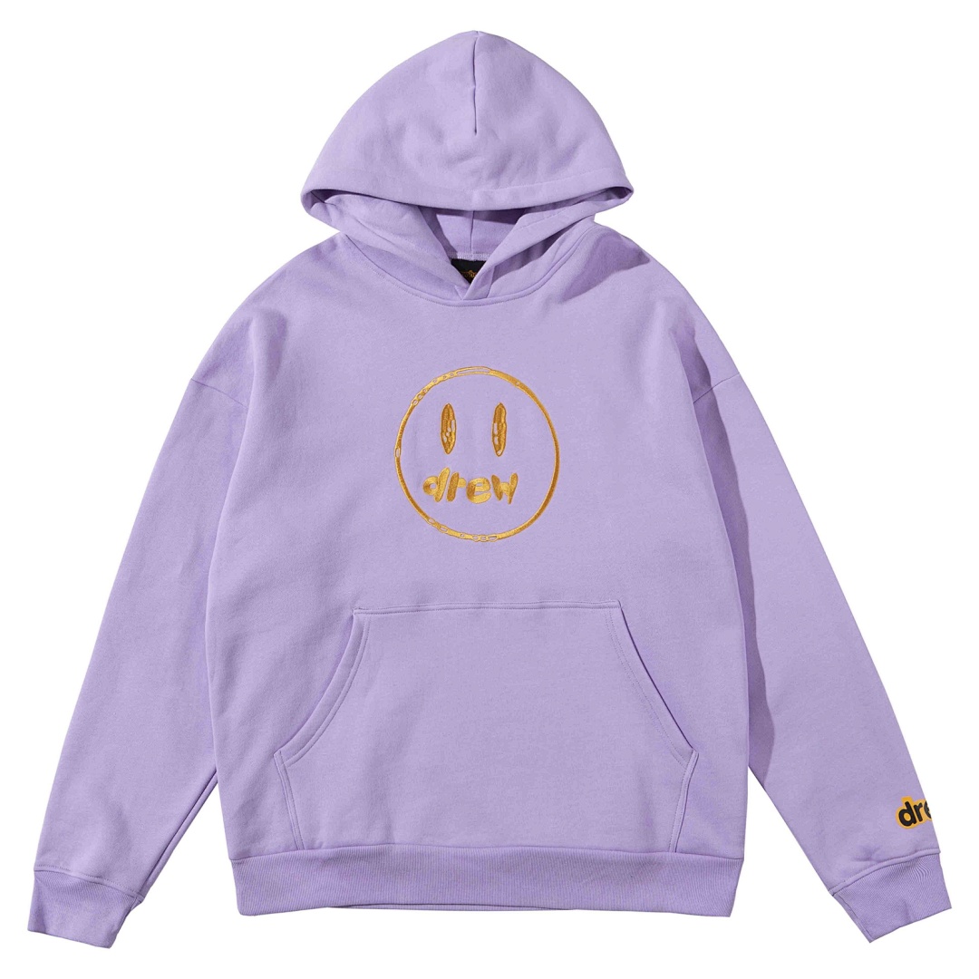 Drew House 228 DREW HOUSE SSENSE Exclusive Painted Mascot Hoodie Collab Limited Embroidered Velvet Black Purple S M L - Image 4