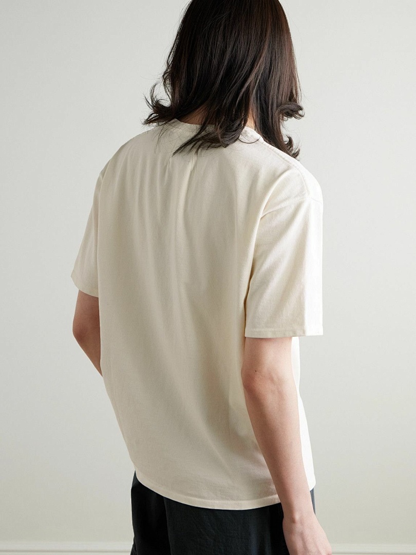 On Running ON SALE58 RHUD Notting Hill Eagle Logo-Print Cotton-Jersey Print Collar Short Sleeve T : Black Apricot S M L - Image 5
