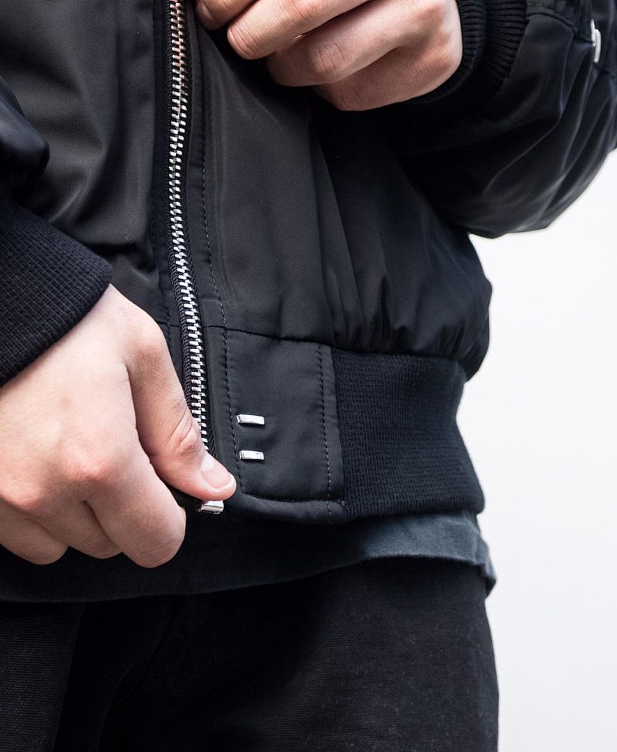 Unbranded 358 ASKYURSELF REPAIRED BOMBER JACKET Cotton Black S-XL 4038# - Image 20