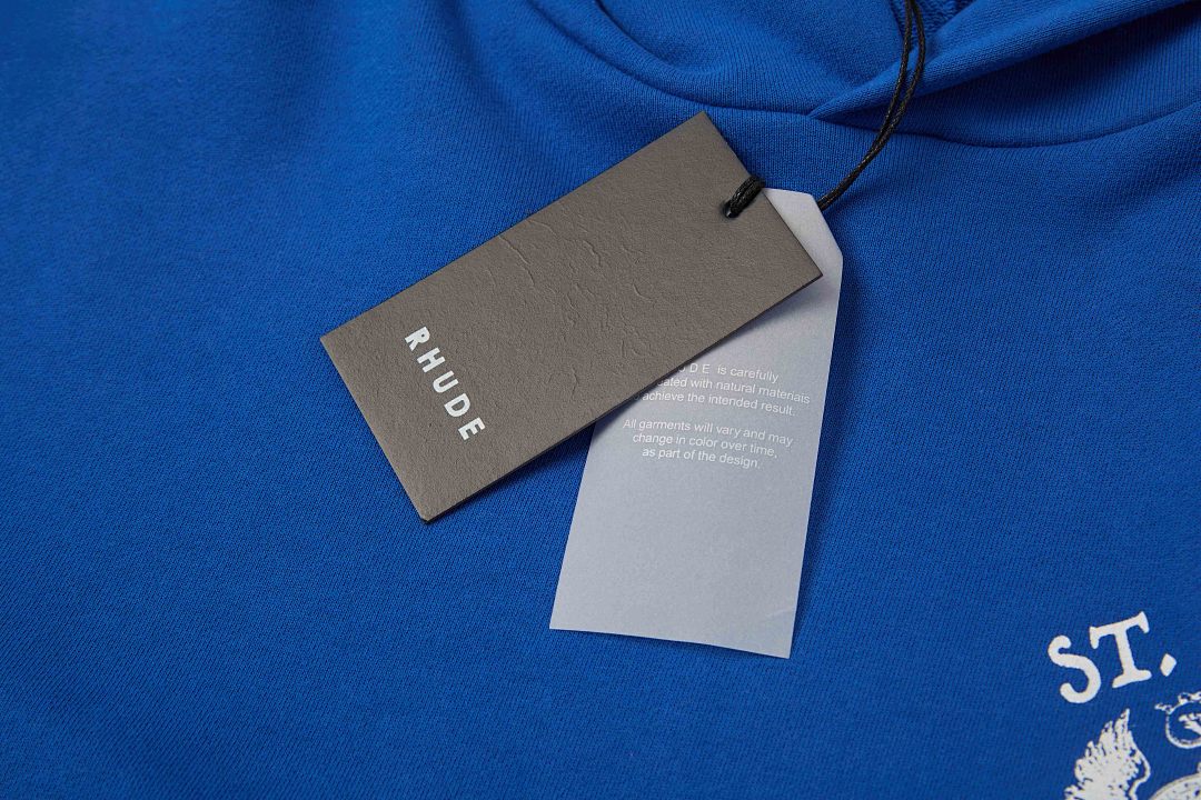 On Running ON SALE118 ST. RHUDE SEAL HOODIE Big Classic Print Short Wide BOXY Version Model : Blue S M L - Image 12