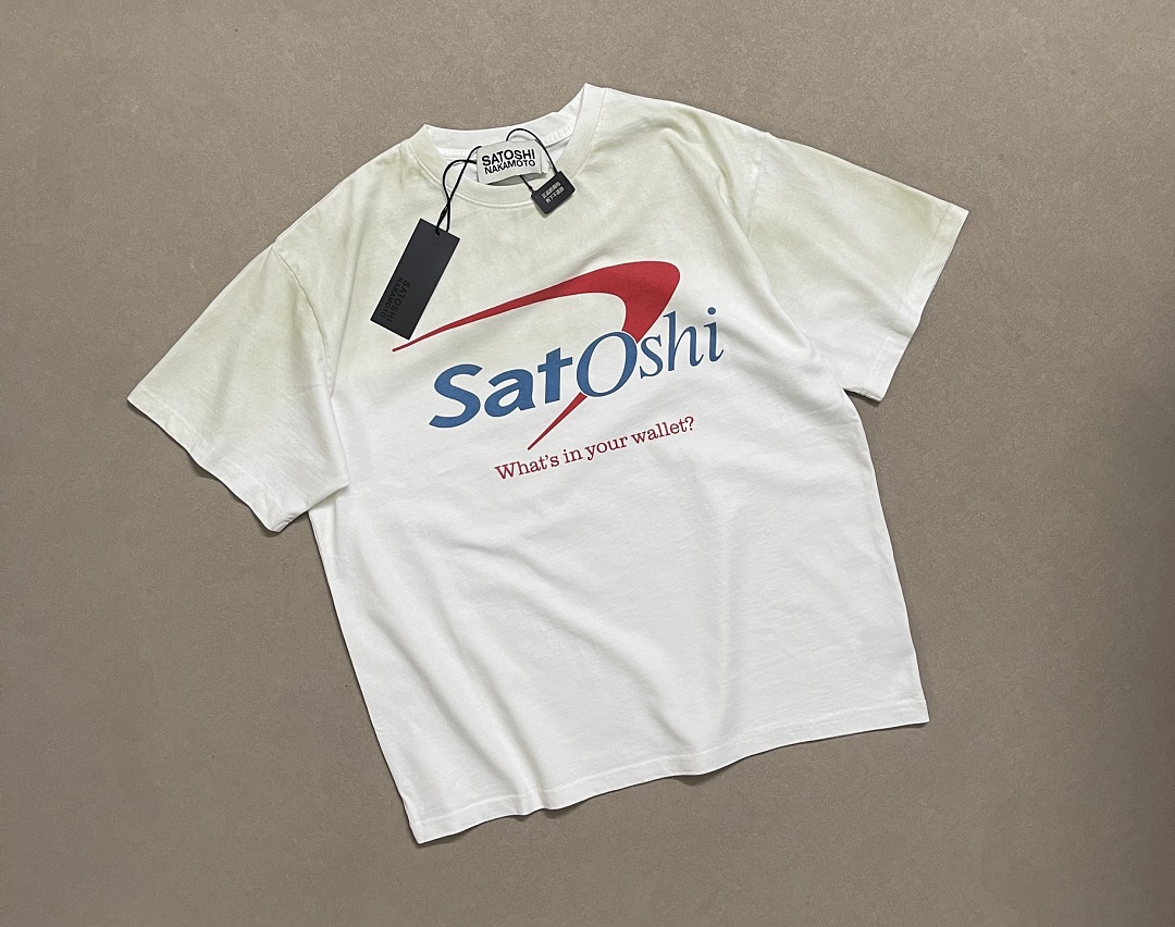 Unbranded 128 Satoshi Nakamoto Vintage Tee T Washed Black S M L - Image 6