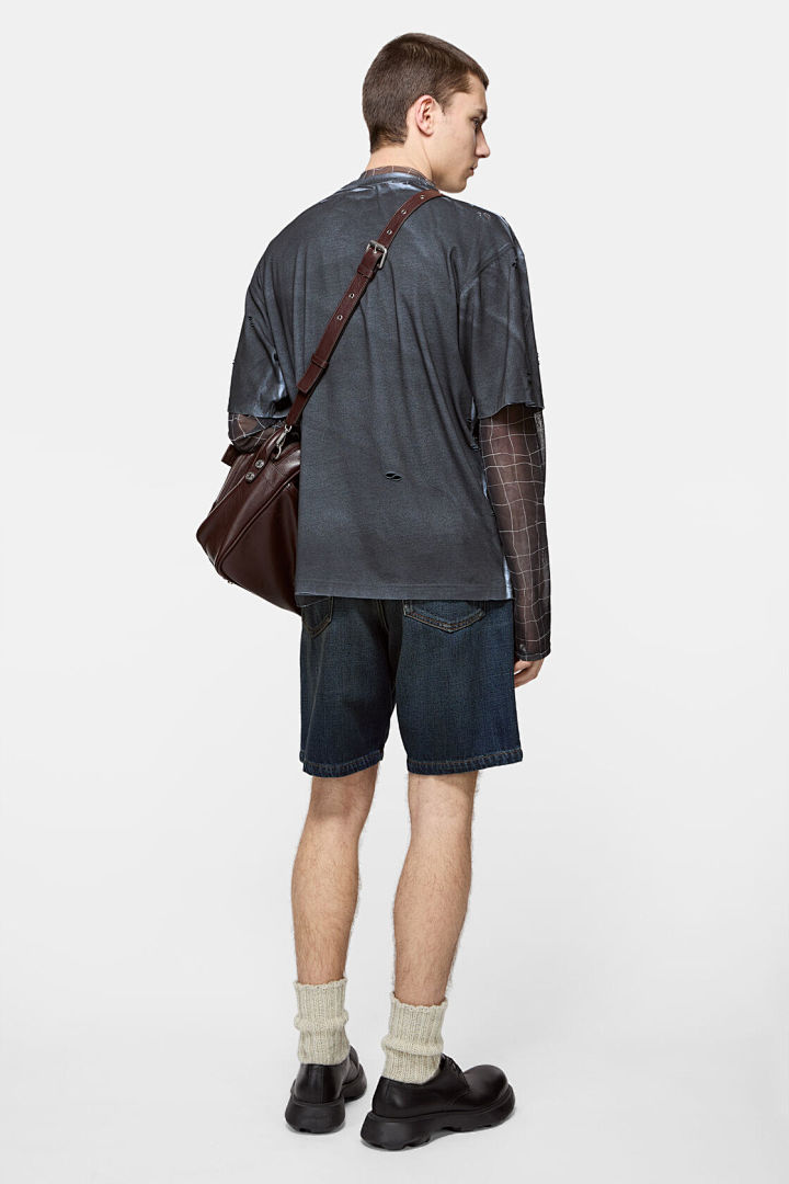 Acne Studios 178 AC Buckle LOGO Short Sleeve T Floral Blue S-XL 8088# - Image 20