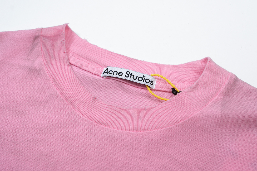 Acne Studios 128 AC LOGO Print Long Sleeve T Pink Black White Olive Green Dark Blue Red Spring Purple S-XL 3286# - Image 102