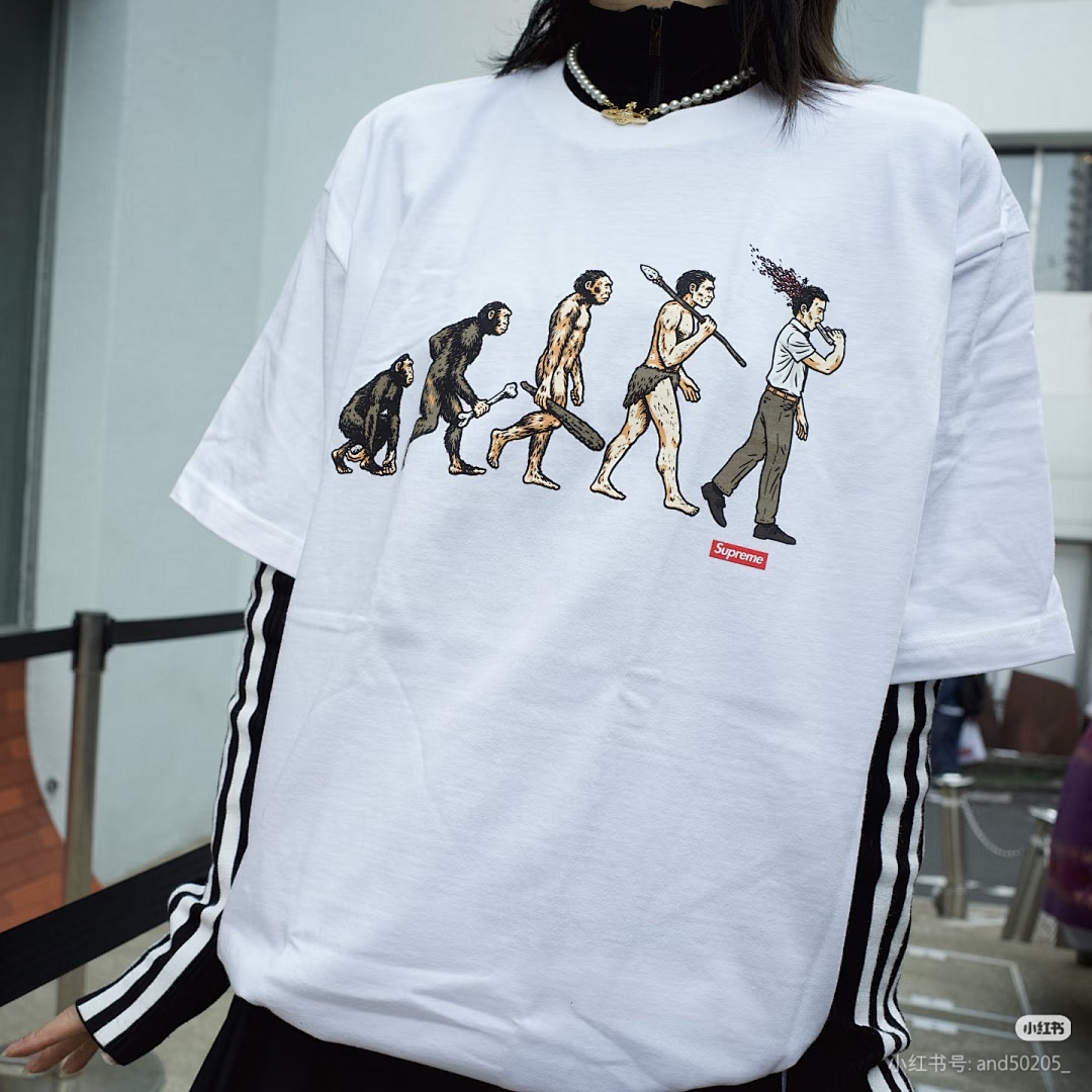 Supreme 138 SS26 EVOLUTION TEE Print Short Sleeve Black White S-XL - Image 36