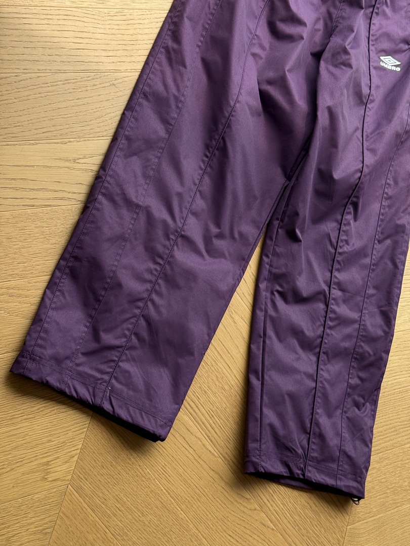 Balenciaga 368 SS26 WEEK1 Cotton Ripstop Track Pant Wide Black Camo Purple Off White S~XL - Image 21