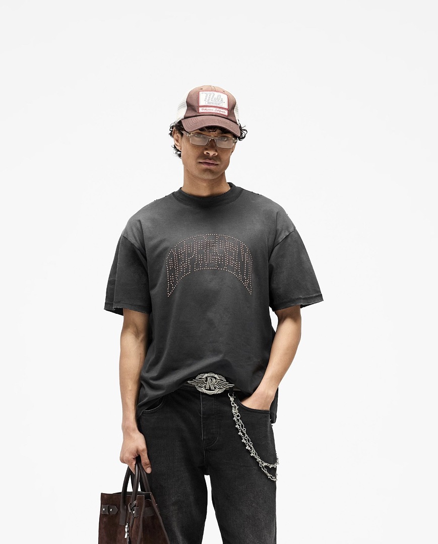Represent 158 REPRESENT New High Mens Womens Top Wide Short Sleeve : S M L XL Water (Black) - Image 13