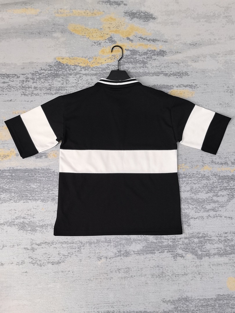 AMIRI 148 26Ss New Logo Print Collar Buckle Polo Short Sleeve T Black White S M L XL 9930# - Image 17