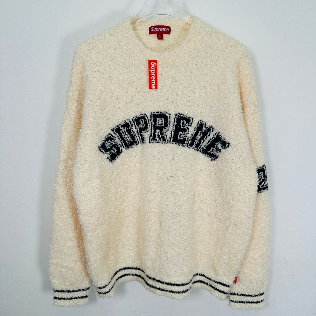 Supreme 368 SS25 TEXTURED ARC SWEATER Fleece Velvet Black Apricot Pink S-XL - Image 26