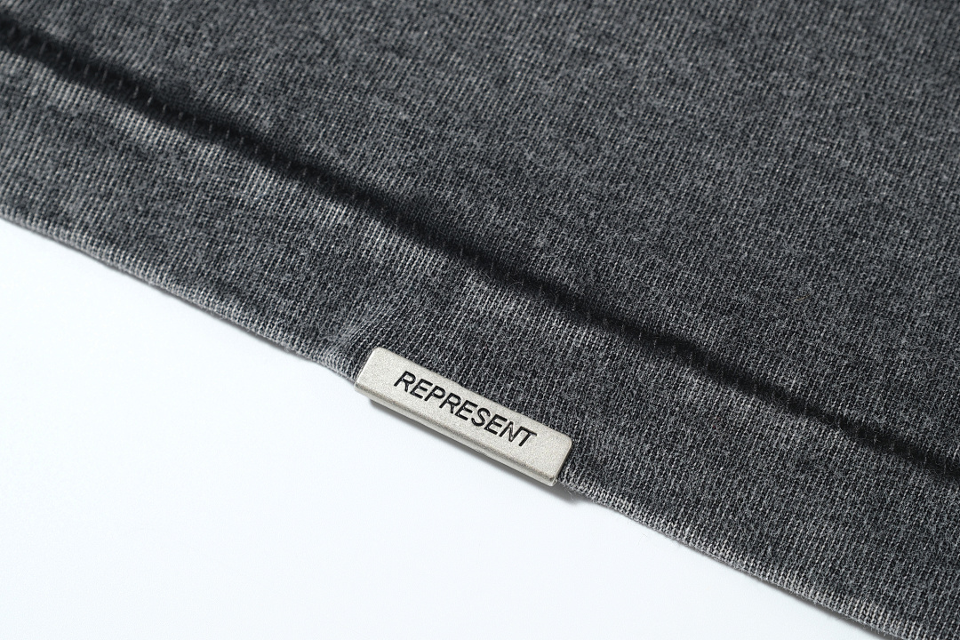 Represent 118 REPRESE Logo Embroidered Washed Short Sleeve T Sand Desert Yellow Black S-XL R3114# - Image 11
