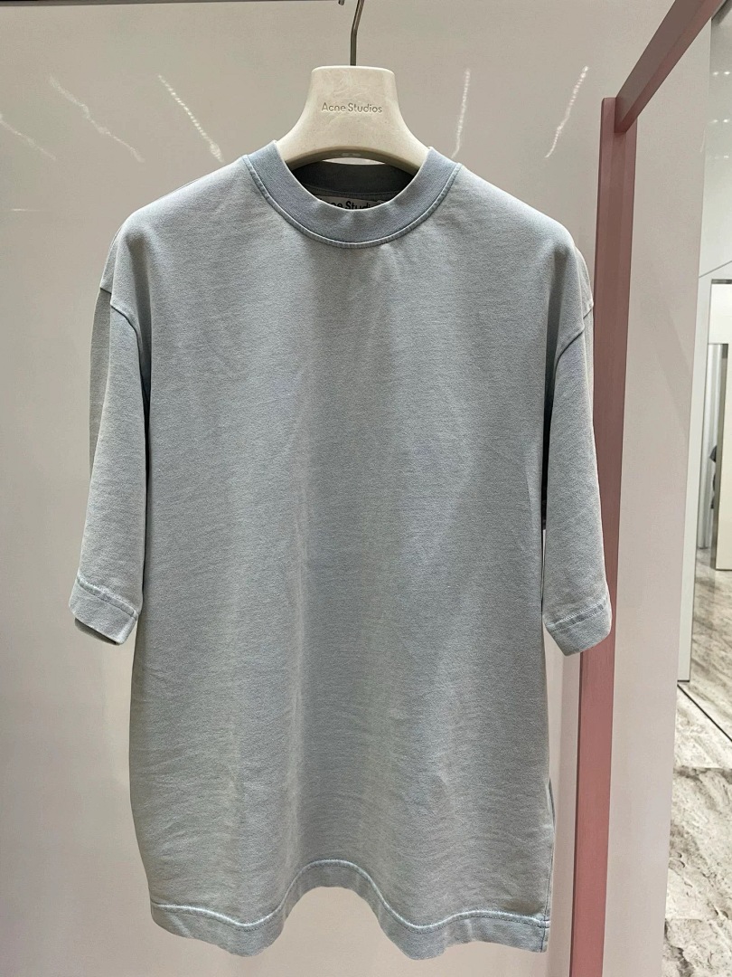 Acne Studios 108 AC Small Label LOGO Short Sleeve T Blue Black Yellow Water Purple S-XL 8040# - Image 75