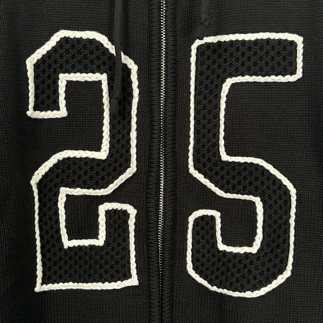 Supreme 538 SS25 FOOTBALL HOOD SWEATER Fleece Black White Blue S-XL - Image 34