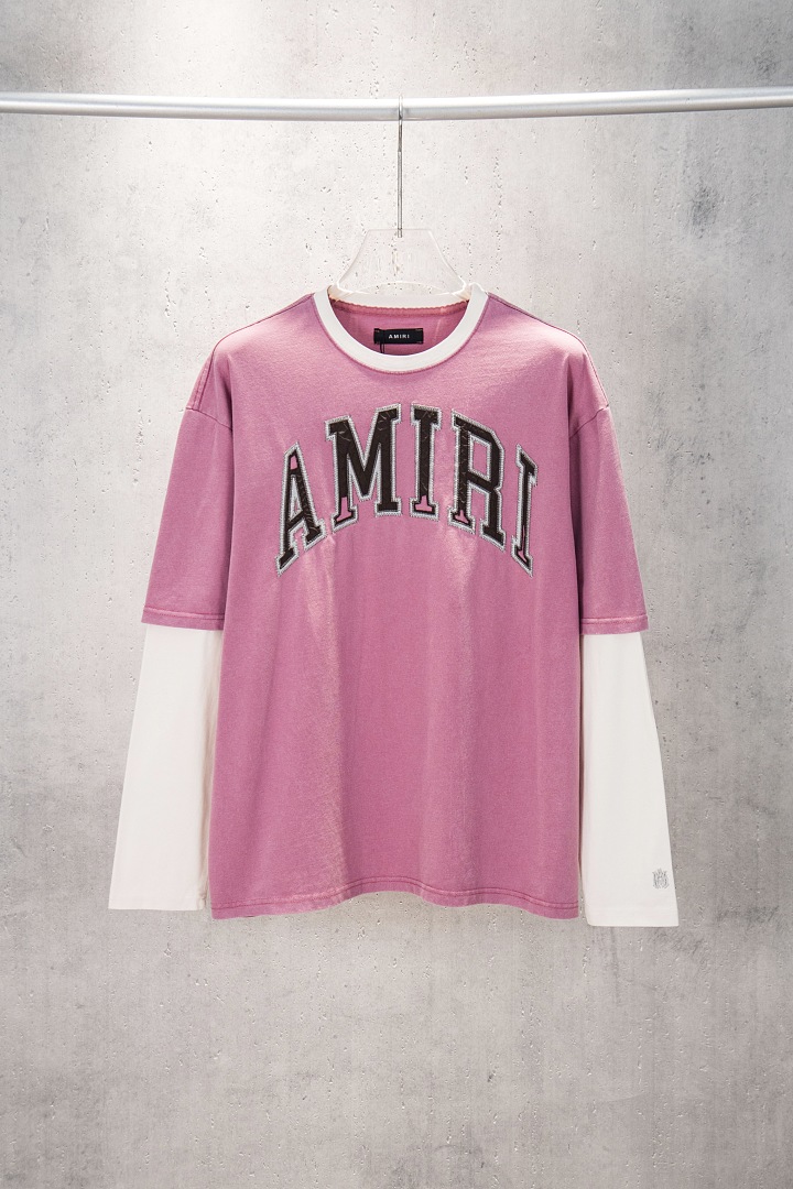 AMIRI 168 Wide Version Model Long Sleeve 2 Water T Black Ice Pink Mist Blue 607# - Image 54