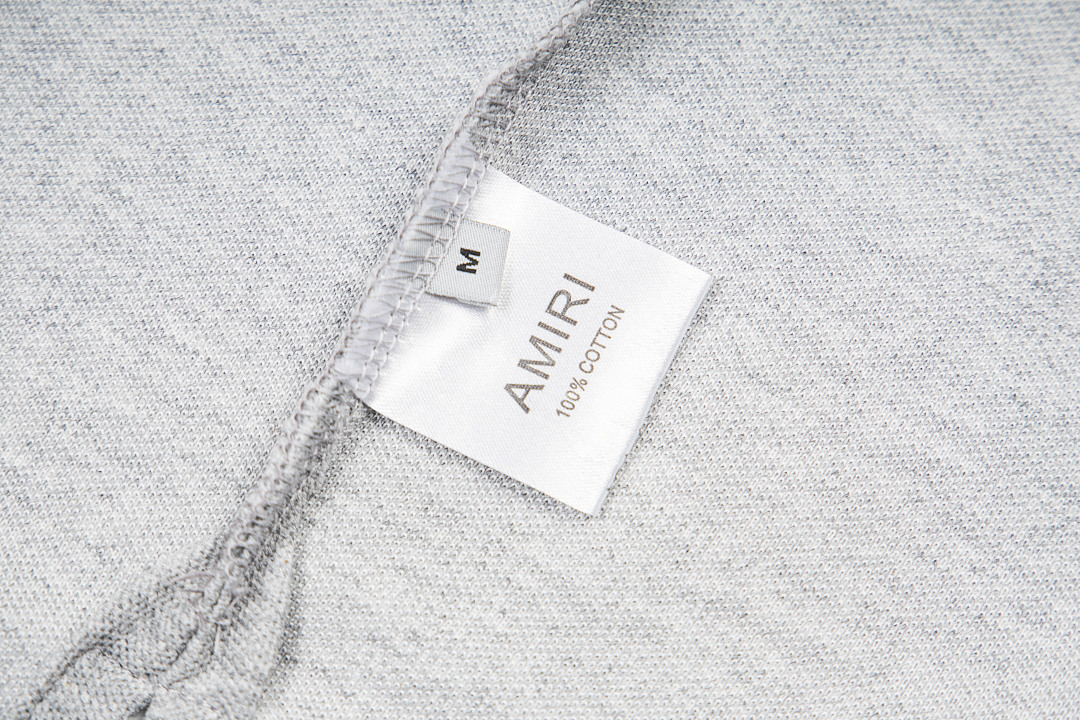 AMIRI 128 26Ss New Logo Embroidered Collar Buckle Polo Short Sleeve T Black White Grey S M L XL 9936# - Image 33