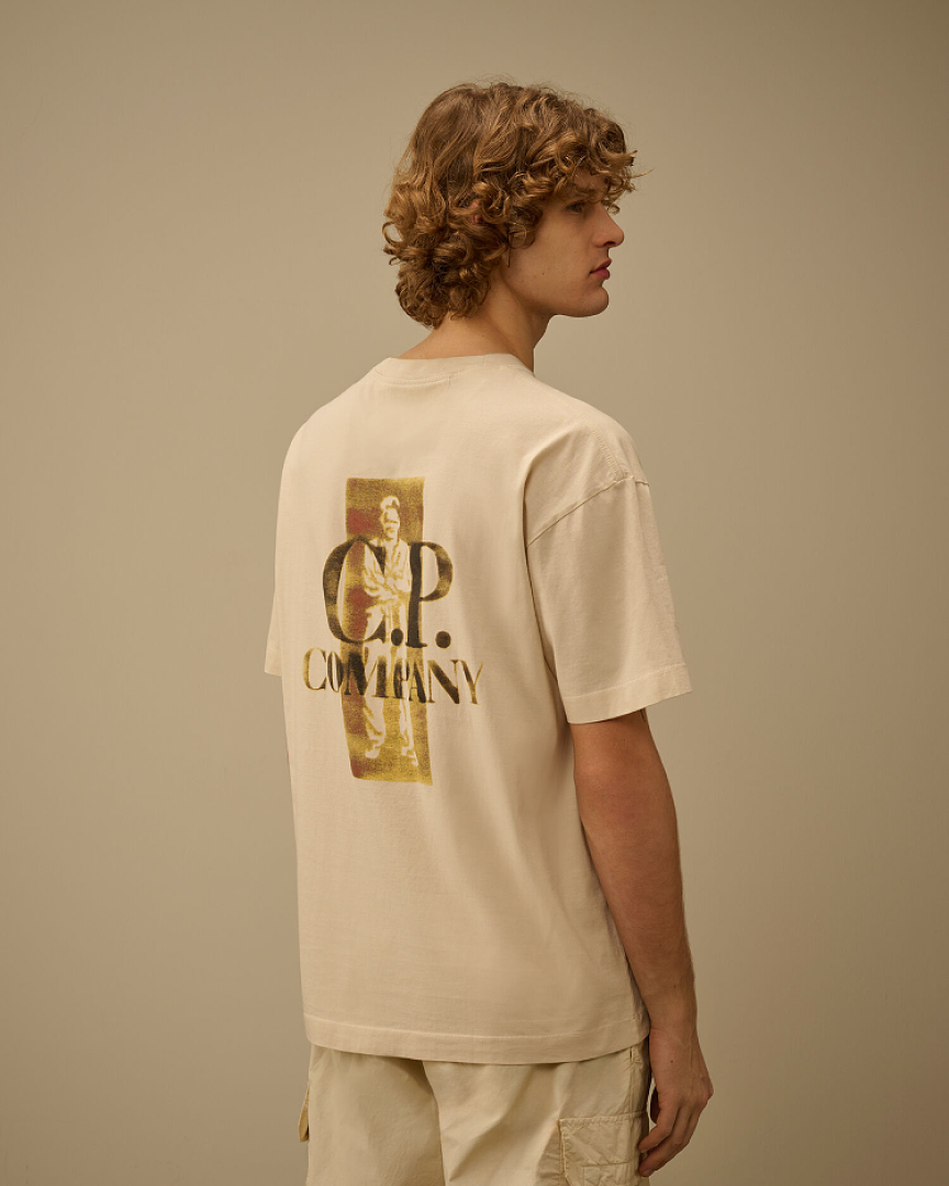 Unbranded 168 Print Short Sleeve T : M L XL XXL White Apricot (Black) - Image 51