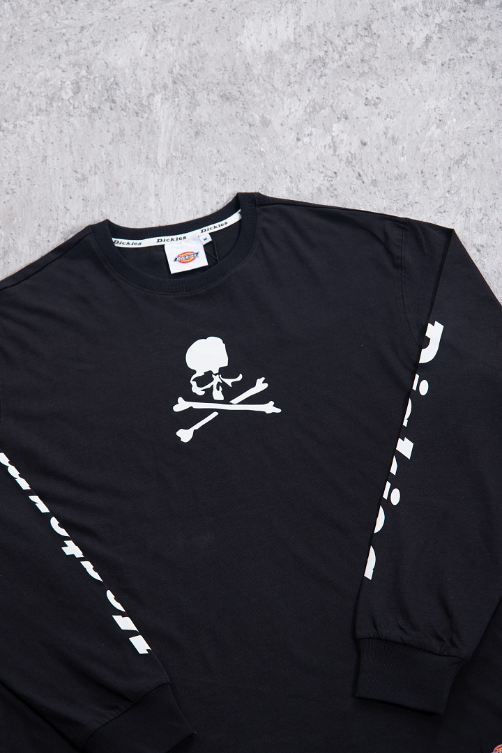 Unbranded 128 MMJ Collab Dickies Top Long Sleeve T : Black Print White S-XL - Image 10
