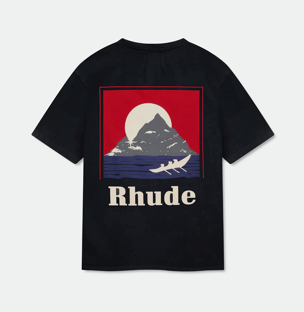 Unbranded 118 RHUD Double Print Short Sleeve T : S M L XL Cream Apricot