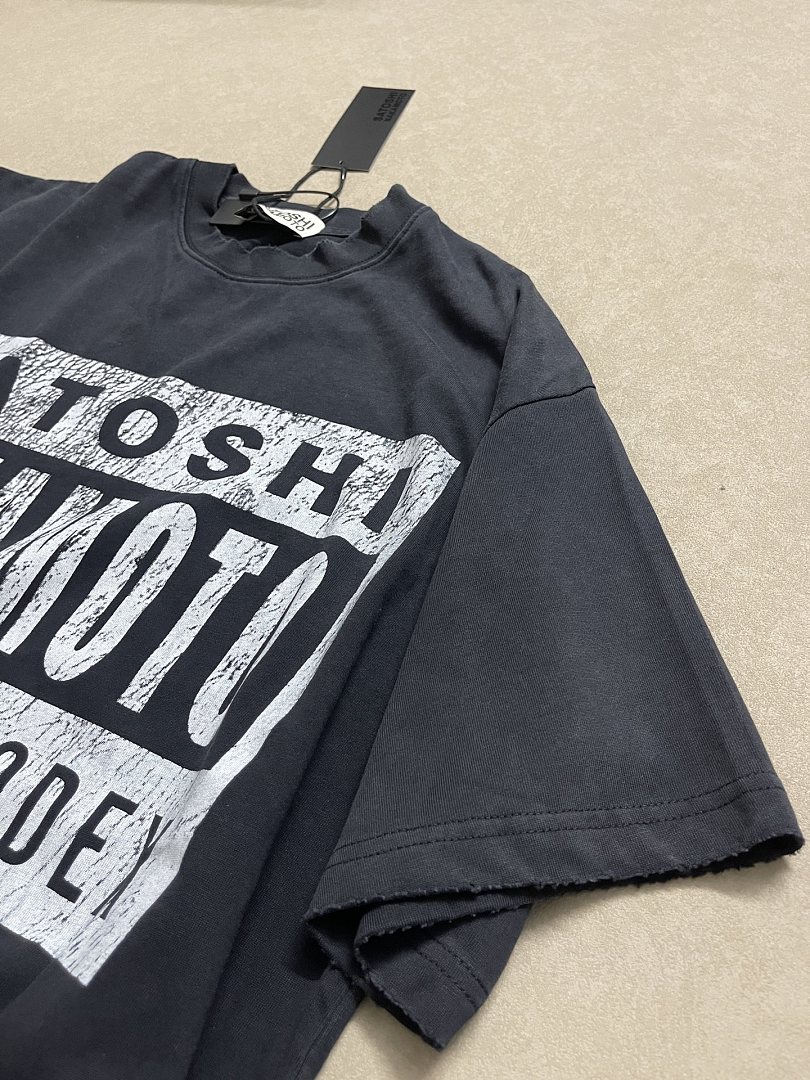 Unbranded 128 SATOSHI NAKAMOTO Print T : Washed Black S M L - Image 8