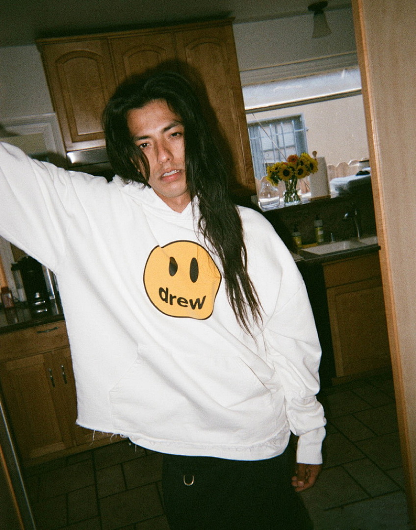 Off-White 218 Drew House 21Ss Mascot Deconstructed Hoodie Black Off White Pink S M L - Image 43