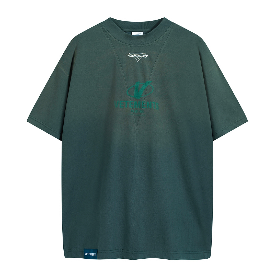 Unbranded 148 VETEMENTS Patchwork Wind Short Sleeve T Black Ink Green S-XL V5201# - Image 19