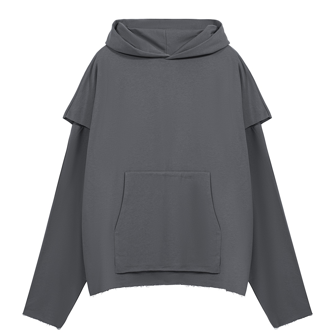 Unbranded 268 Greg Double Version Model Top Fleece Grey S-XL 3017#