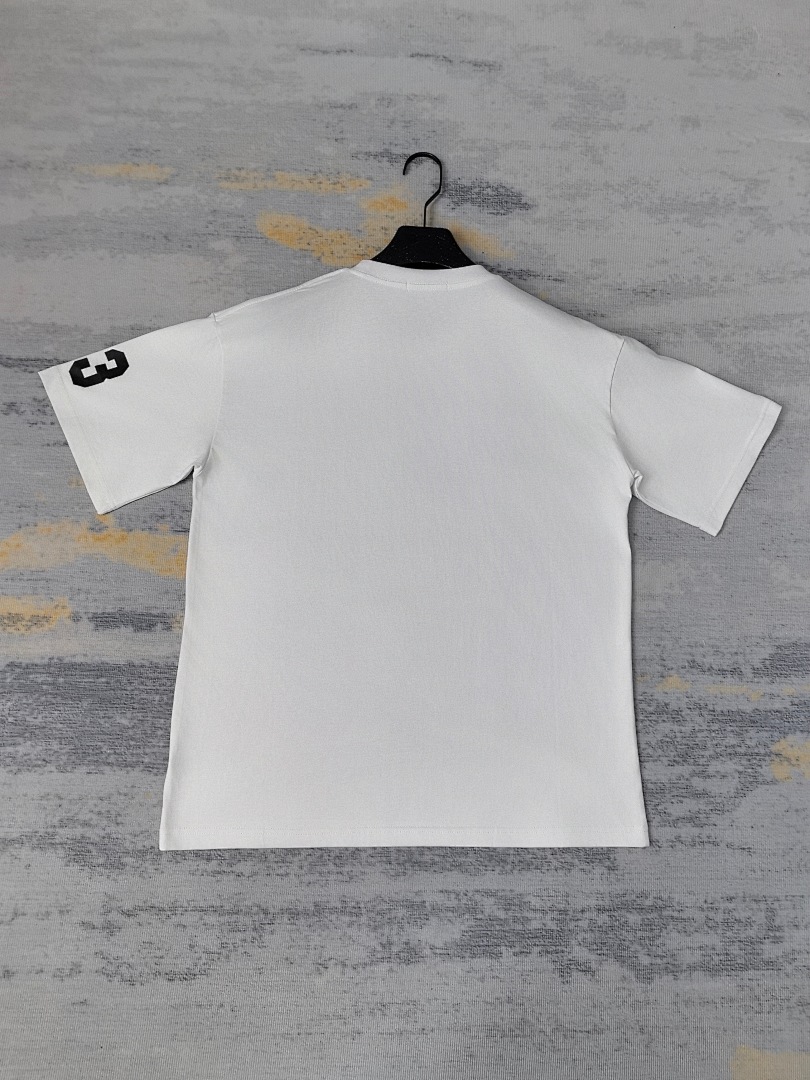 AMIRI 118 Wide Version Model Short Sleeve T Logo Print High Wind Black White S M L XL 9915# - Image 28