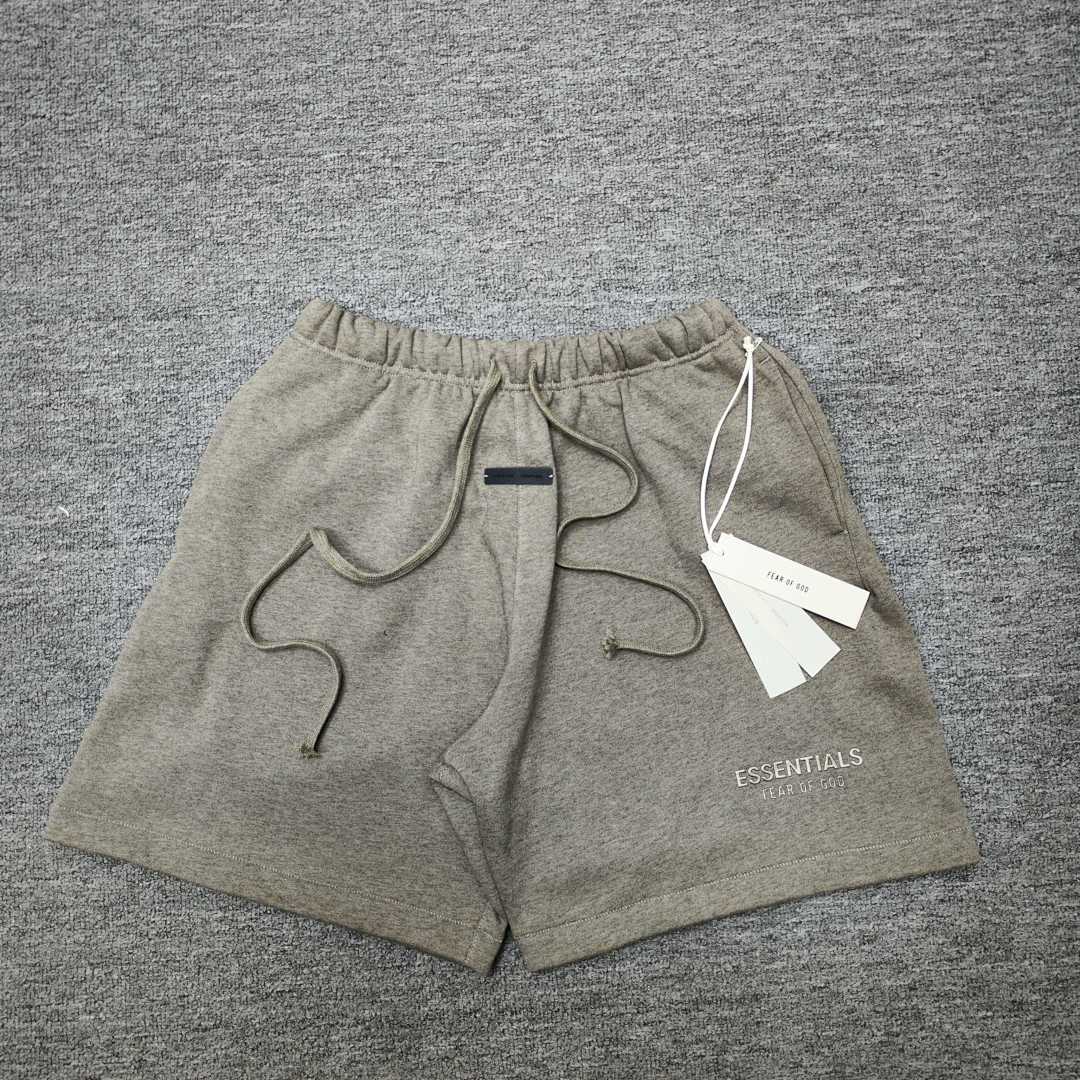 Essentials 148 Ess SS25 Classic Hoodie Label Print Short Silk Silver Gum Black Grey Brown Oatmeal XS-XL - Image 88