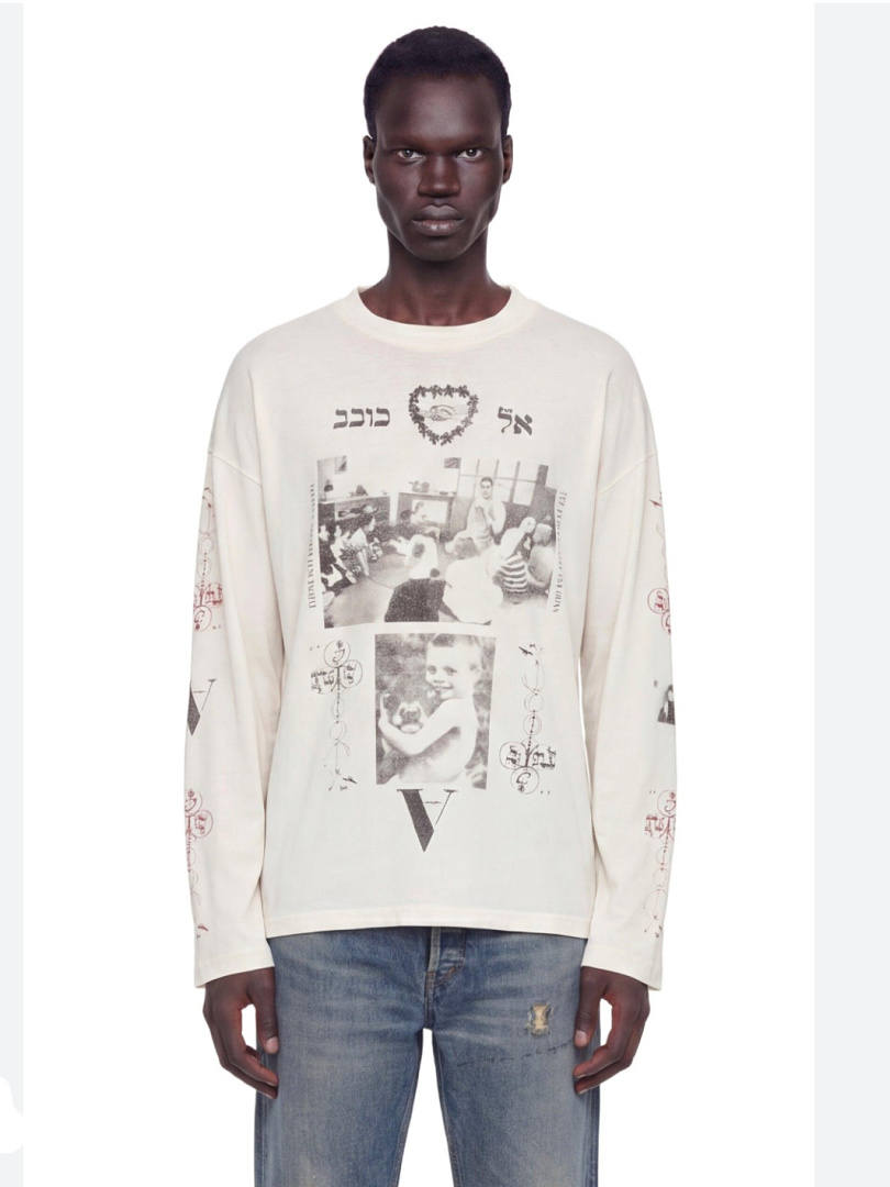 Enfants Riches Deprimes 138 Enfants Riches Deprimes Wide Collar Long Sleeve T : S M L XL Apricot - Image 16