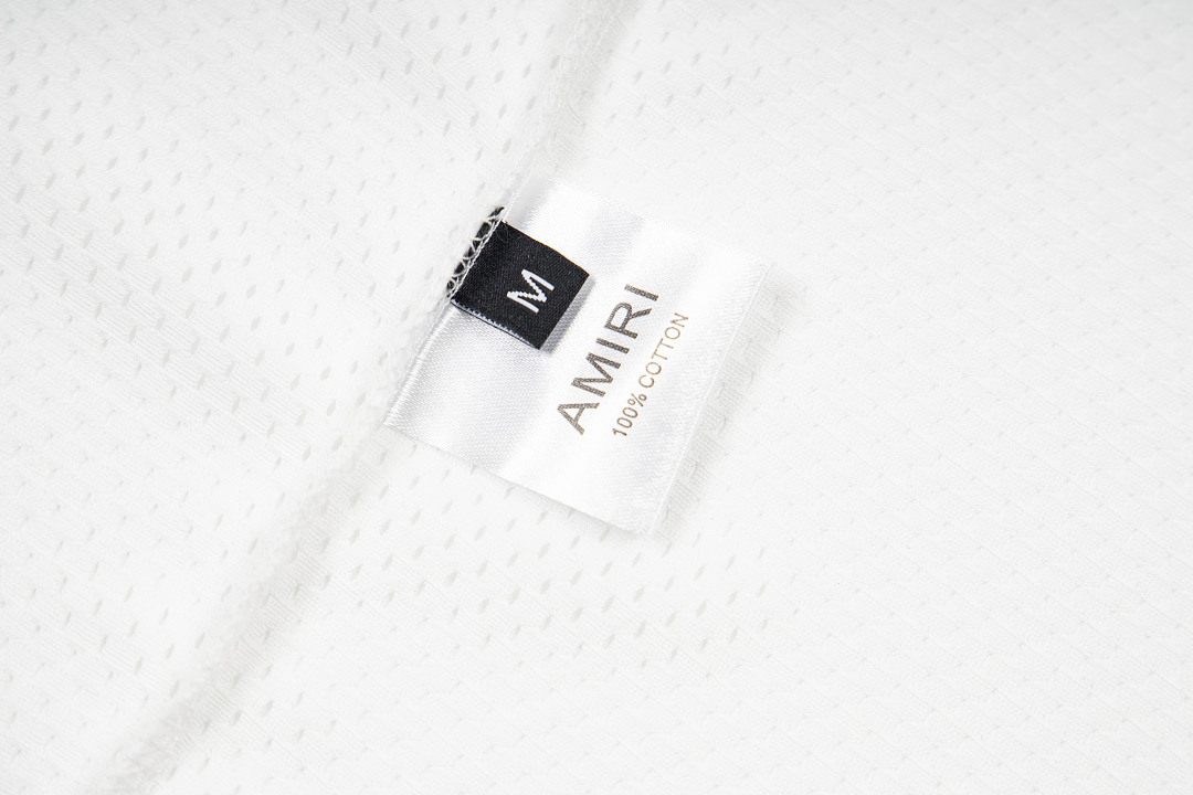 AMIRI 128 Canvas Logo Print Short Sleeve T Black White S M L XL 9935# - Image 26