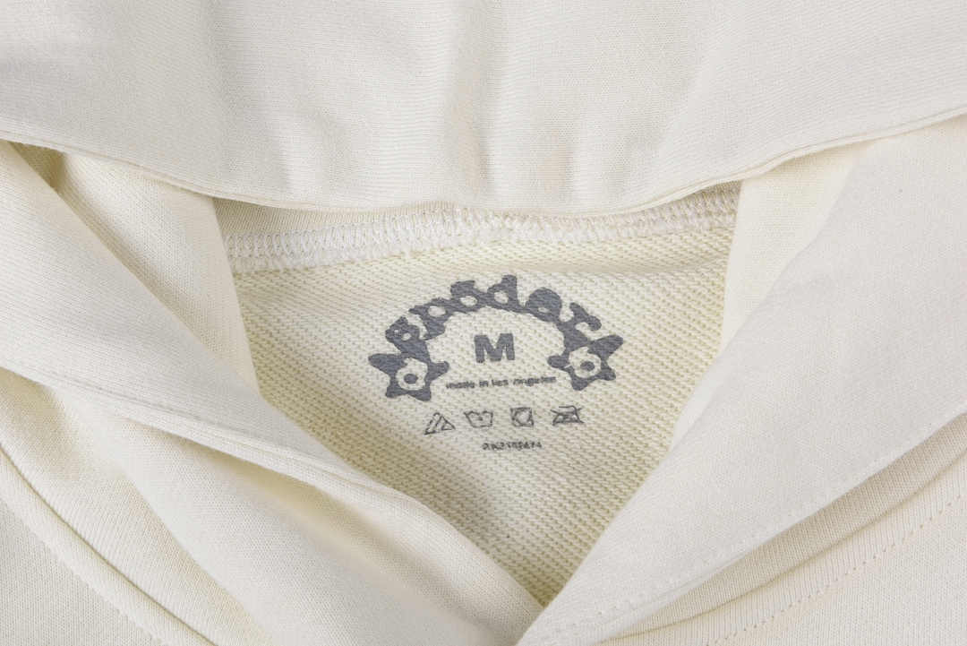 Sp5der 258 Sp5Der HOODIES Print Solid Cotton White S-XL - Image 9
