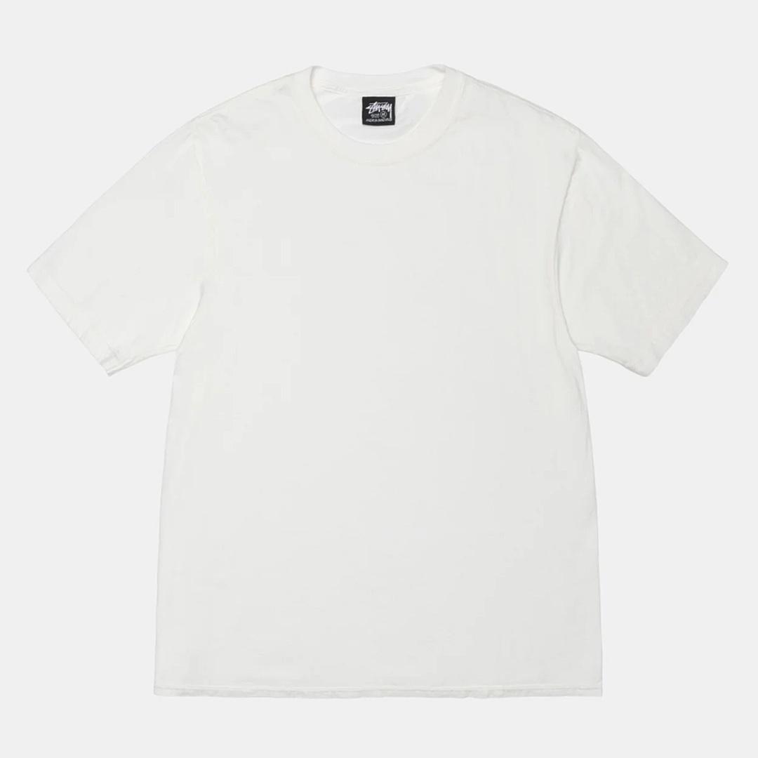 Stussy 108 Stu FW24 BUANA TEE PIGMENT DYED Autumn Winter Surface Print Short Sleeve T Black White S M L - Image 6