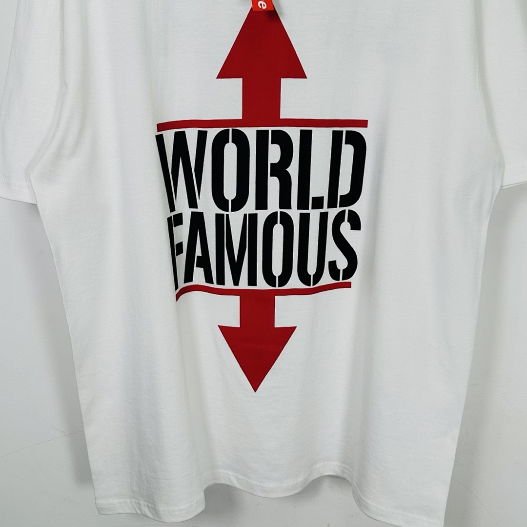 Supreme 138 26SS WORLD FAMOUS TEE Short Sleeve Black White S - Image 18