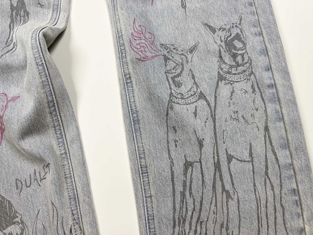 Represent 258 Represent Light Blue Washed Fleece Long : S M L XL - Image 12